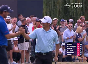 WATCH: Kazuma Kobori birdies 18th to set clubhouse target after flying finish