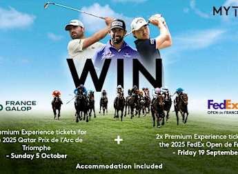WIN premium experience tickets for the FedEx Open de France and Qatar Prix de l'Arc de Triomphe