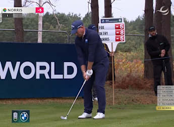 Shaun Norris inches from an ace at the tenth