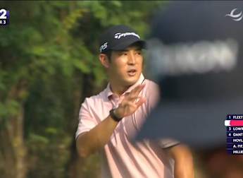 Keita Nakajima holes monster birdie putt at the 12th