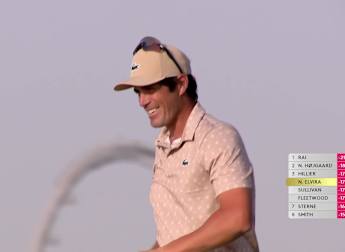 WATCH | Nacho Elvira sends crowd wild with long putt at 17th