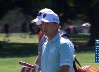 David Puig throws dart at the 13th