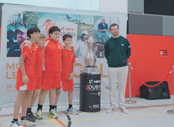 Young star Nicolai Højgaard inspires students on Hero Dubai Desert Classic Trophy Tour