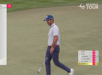 Jorge Campillo drains monster birdie putt at the fourth