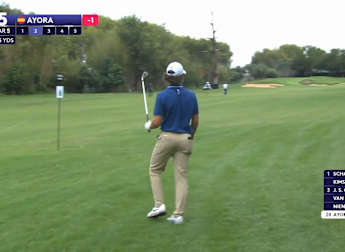 Angel Ayora sticks mud ball to close range at the fifth