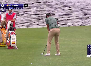 WATCH: Nacho Elvira eagles fifth after exceptional approach 