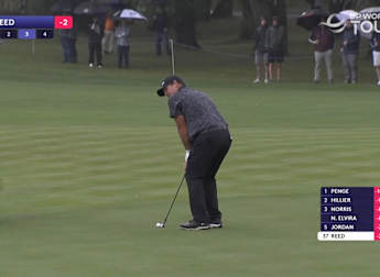 WATCH | Patrick Reed CHIPS on the ninth green