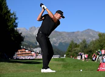 Past champions Rasmus Højgaard and Matt Wallace grouped with Harry Hall at Omega European Masters