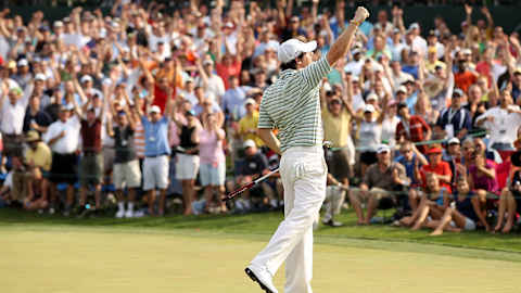 McIlroy celebrated his first PGA TOUR win at the 2010 Quail Hollow Championship