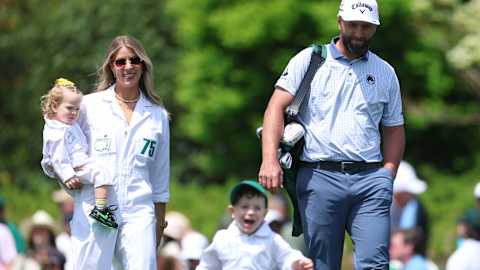 Jon Rahm with his family | Masters Par 3 Contest 2026