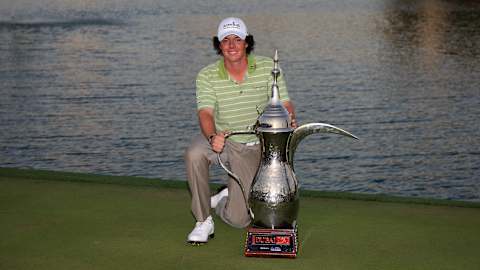 A 19-year-old McIlroy claimed his debut win as a professional at the 2009 Dubai Desert Classic 