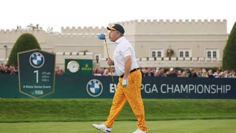 Zak Brown had a Europe Ryder Cup themed driver