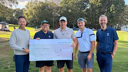 image: Rob Beckett & Fore Bros Raise £50,000 for the Golf Foundation at the BMW PGA Championship