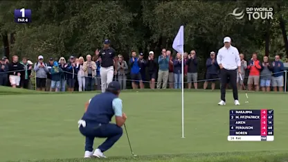 Aaron Rai holes lengthy birdie putt at the first - Videos - DP World Tour