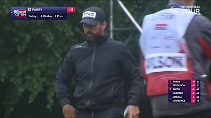 John Parry moves into a share of the lead with a birdie at the 11th ...