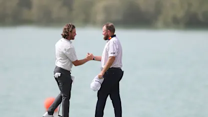 image: Shane Lowry relishes Tommy Fleetwood link-up as he opens with 64 in Abu Dhabi