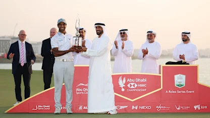 image: Aaron Rai overcomes Tommy Fleetwood in a play-off to win in Abu Dhabi
