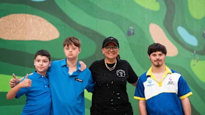 image: Heroes of Hope add finishing touches to Earth Lounge mural at DP World Tour Championship