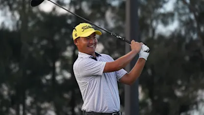 image: Kazuma Kobori produces fast finish to lead after day two in Australia
