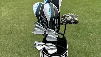 image: What's in the bag: Rasmus Neergaard-Petersen's winning set-up at Crown Australian Open