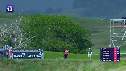 Nikhil Rama drives the green at the 13th - Videos - DP World Tour