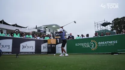 image: Ten-year-old Tshiamo Makamedi enjoys magic moment at Joburg Open