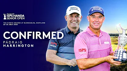 image: Pádraig Harrington to defend 2026 ISPS HANDA Senior Open title at Gleneagles