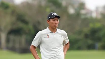 image: Bo Jin enjoying dream DP World Tour debut