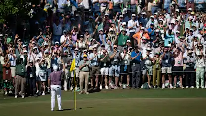 image: Shane Lowry sparks wild scenes with second Masters ace