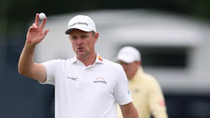 image: Stunning eagle keeps Justin Rose's hopes alive at Aronimink