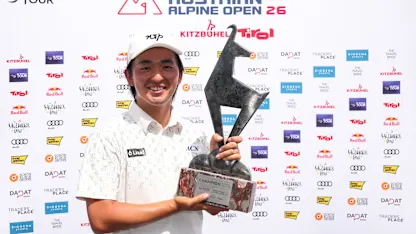 image: Kota Kaneko claimed his maiden DP World Tour title in composed style following a two-shot victory at the 2026 Austrian Alpine Open presented by Kitzbühel Tirol.