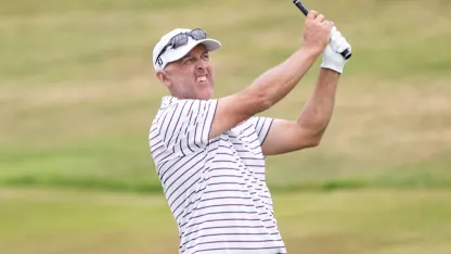 image: Cameron Percy leads the way at Gleneagles