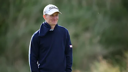 image: Marcus Kinhult leads as amateur Eliot Baker impresses on DP World Tour debut in Scotland