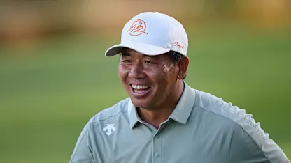 image: Ashun Wu leads the way after low-scoring day in Crans-Montana