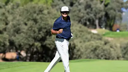 image: Eugenio Chacarra plays through toe injury to hold share of lead in Spain
