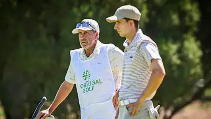 image: Joseba Torres taking advice from uncle José María Olazábal after ‘miracle’ Grand Final run 