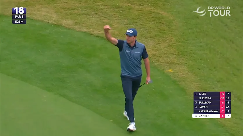 image: WATCH: Laurie Canter holes eagle at the last from 100 feet