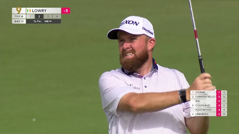 image: WATCH | A touch of class - Shane Lowry almost holes his second at the ninth