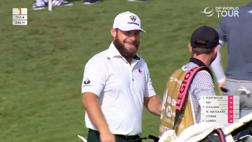 image: WATCH | Tyrrell Hatton holes out for eagle on the first