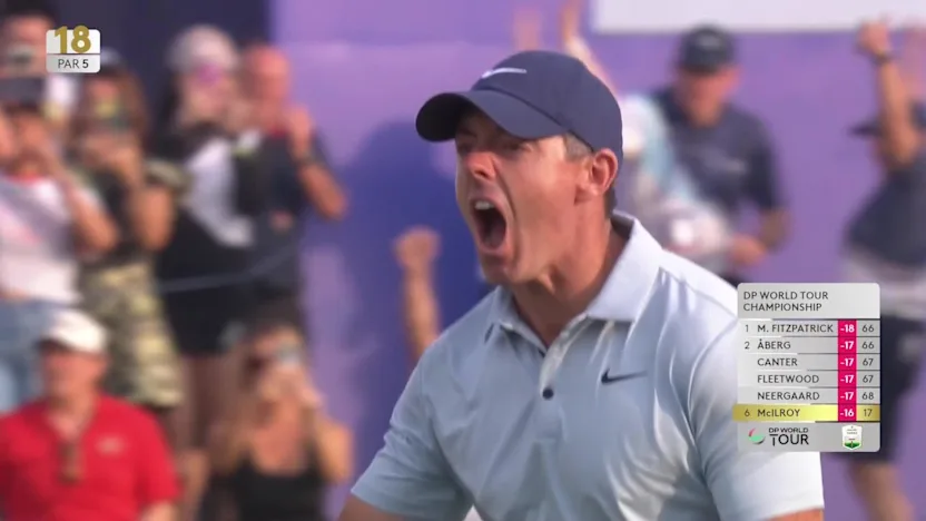 image: WATCH: Rory McIlroy eagles 18th Hole to force Play-Off