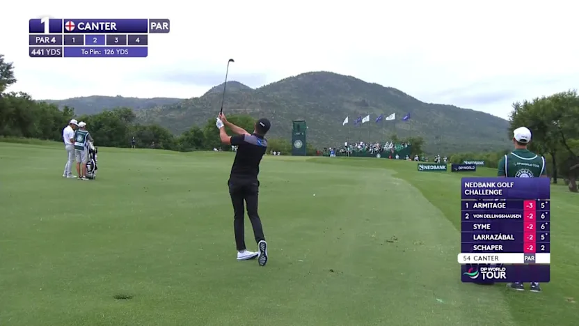 image: Laurie Canter | Nedbank Golf Challenge in honour of Gary Player Round 1 | 1st Hole