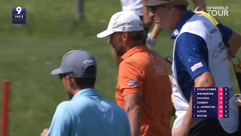 image: Joost Luiten throws a dart at the ninth to become co-leader