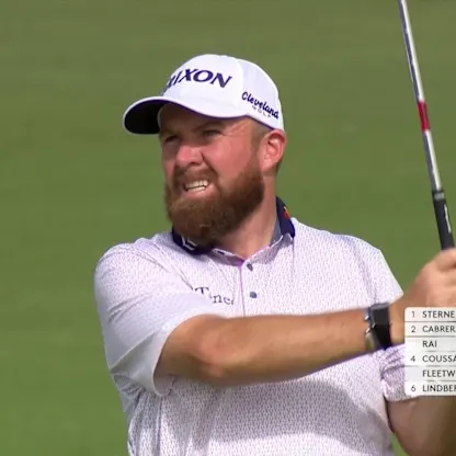 image: WATCH | A touch of class - Shane Lowry almost holes his second at the ninth