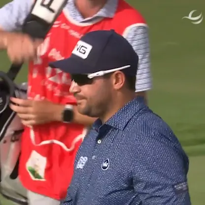 image: Thriston Lawrence makes eagle from tricky spot at the 14th