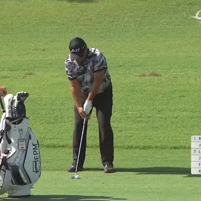 image: Patrick Reed | DP World Tour Championship Round 1 | 3rd Hole