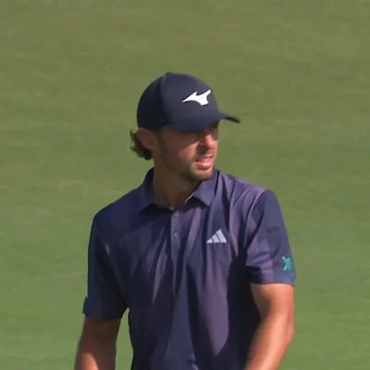 image: 'Delightful shot' from Marco Penge at the 8th Hole