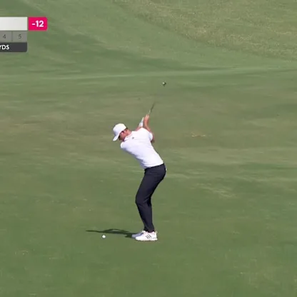 image: WATCH: Ludvig Åberg hits to two feet at the 2nd