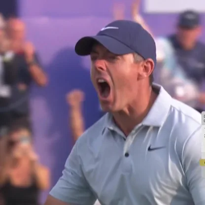 image: WATCH: Rory McIlroy eagles 18th Hole to force Play-Off