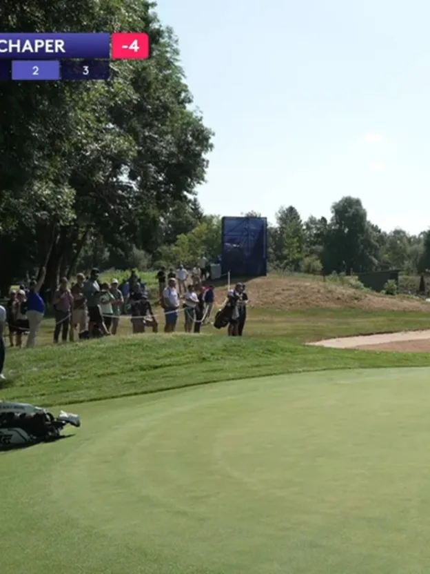 image: WATCH: Jayden Schaper makes chip-in birdie at the 17th in first-round 64