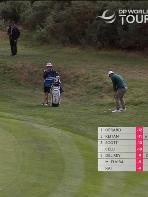 image: WATCH | Viktor Hovland chips in at the ninth